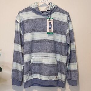Quicksilver Striped Blue and Gray Hoodie - Youth XL - NWT